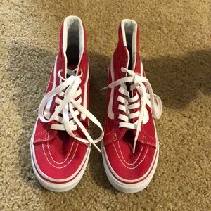 Red VANS high tops